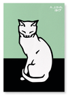 Sitting cat with closed eyes (1917) (Pack of 2 prints)