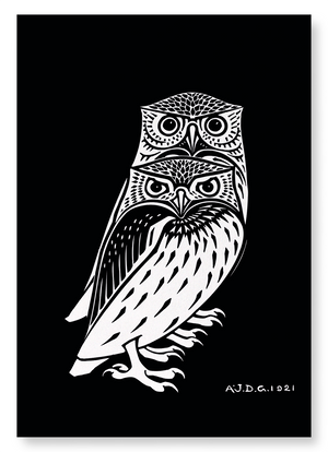 TWO OWLS (1921): 2xPrints