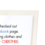 Santa checked facebook (Pack of 2 prints)