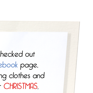 Santa checked facebook (Pack of 2 prints)