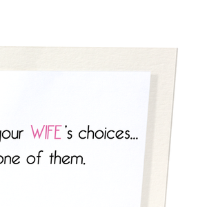 Wife's choices (Pack of 2 prints)