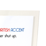 British accent dog (Pack of 2 prints)