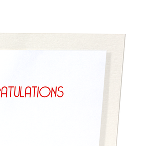 Congratulations from mr pug (Pack of 2 prints)