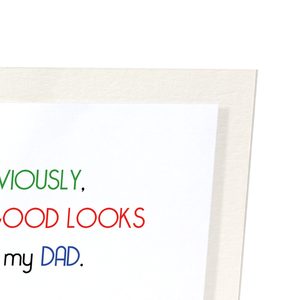 Dad's good looks (Pack of 2 prints)