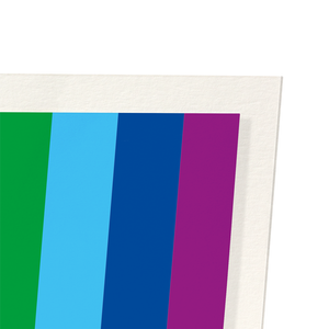 Original 8 colour LGBT pride flag (Pack of 2 prints)