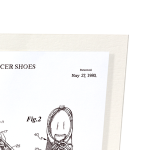 Patent of soccer shoes (1980) (Pack of 2 prints)