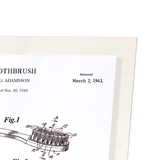 Patent of toothbrush (1943) (Pack of 2 prints)