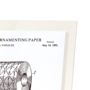 Patent of process of ornamenting paper (1893) (Pack of 2 prints)