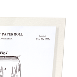 Patent of toilet paper roll (1891) (Pack of 2 prints)