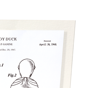 Patent of toy duck (1949) (Pack of 2 prints)