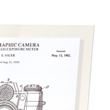 Patent of photographic camera  (1962) (Pack of 2 prints)