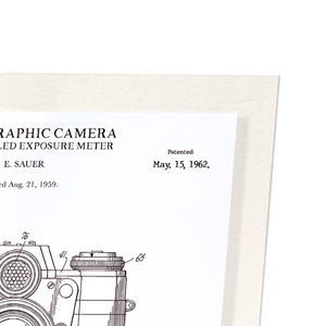 Patent of photographic camera  (1962) (Pack of 2 prints)