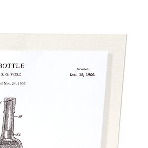 Patent of bottle (1906) (Pack of 2 prints)