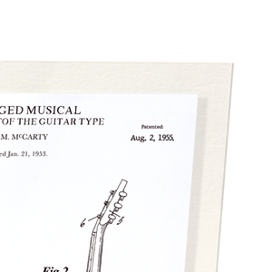 Patent of guitar (1955) (Pack of 2 prints)