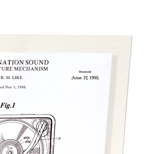 Patent of sound and picture mechanism (1950) (Pack of 2 prints)