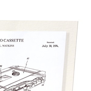 Patent of audio cassette (1974) (Pack of 2 prints)