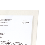 Patent of cycle support (1928) (Pack of 2 prints)