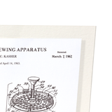 Patent of coffee brewing apparatus (1967) (Pack of 2 prints)