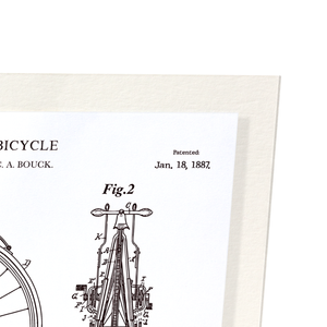 Patent of bicycle (1887) (Pack of 2 prints)