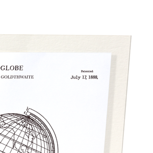 Patent of globe (1888) (Pack of 2 prints)