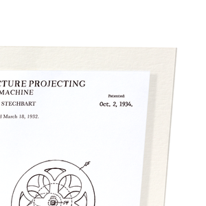 Patent of motion picture projecting machine (1934) (Pack of 2 prints)