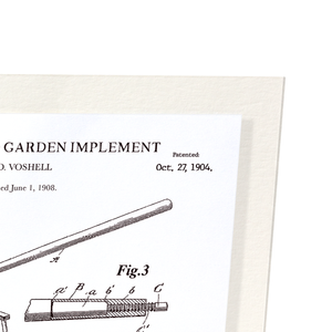 Patent of garden implement (1904) (Pack of 2 prints)