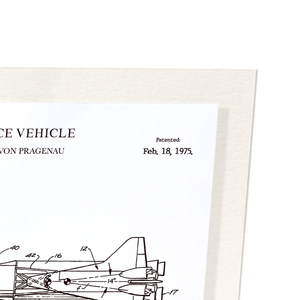 Patent of space vehicle (1975) (Pack of 2 prints)