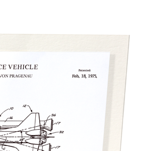 Patent of space vehicle (1975) (Pack of 2 prints)