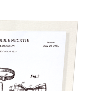 Patent of reversible bow tie (1923 (Pack of 2 prints)