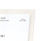 Patent of hats (1873) (Pack of 2 prints)