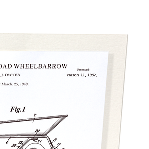 Patent of wheelbarrow (1952) (Pack of 2 prints)