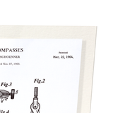 Patent of compass (1904) (Pack of 2 prints)