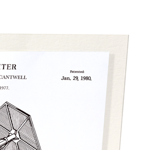 Patent of tie fighter (1980) (Pack of 2 prints)