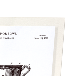 Patent of cup or bowl (1898) (Pack of 2 prints)