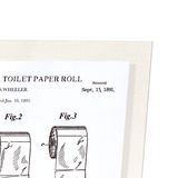 Patent of wrapping or toilet paper roll (1891) (Pack of 2 prints)