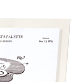 Patent of artist's palette (1950) (Pack of 2 prints)